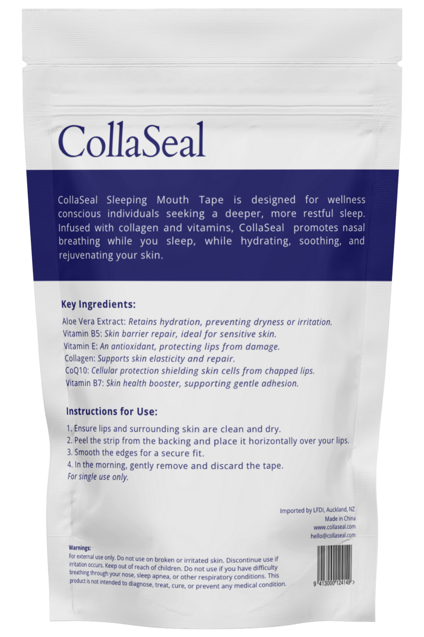 CollaSeal Collagen and Vitamin Sleeping Mouth Tape